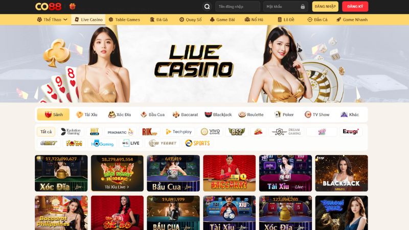 Đôi nét về sảnh Casino CO88