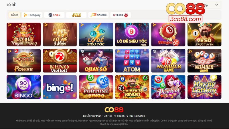 Các loại hình đặt cược lô đề CO88